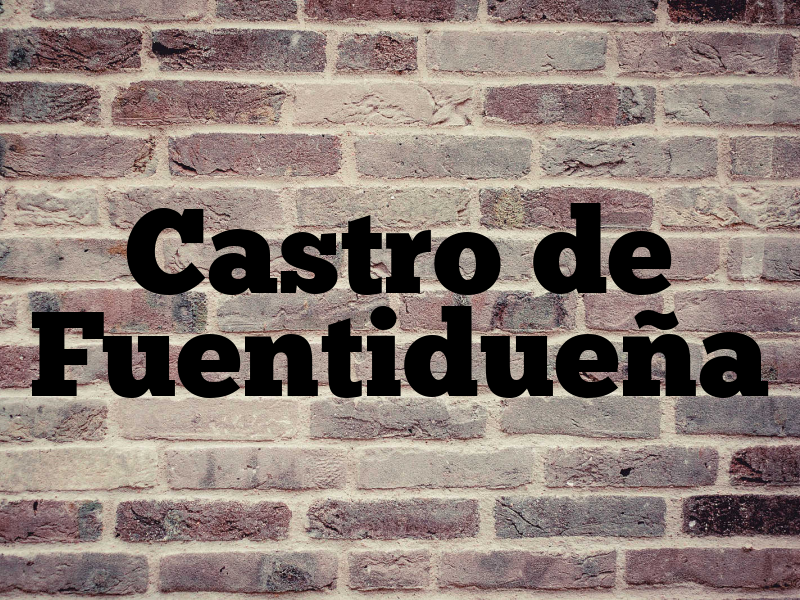 Castro de Fuentidueña