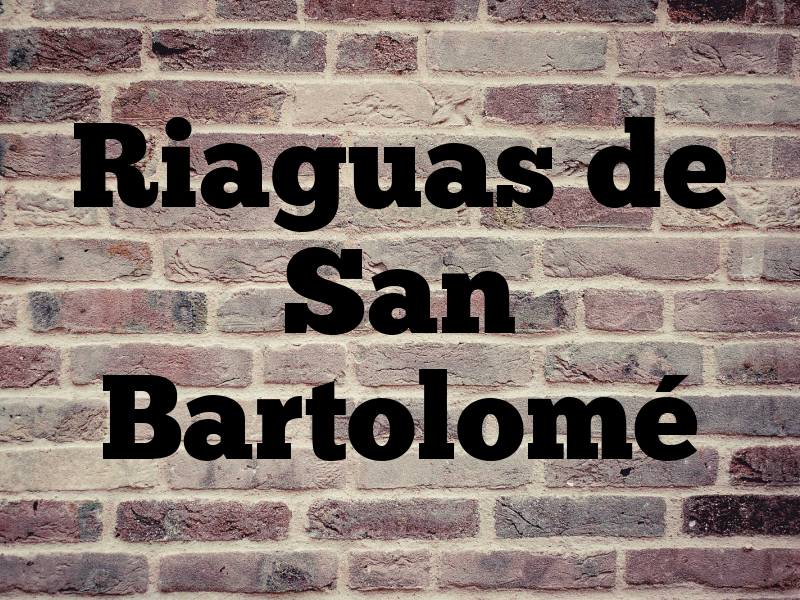 Riaguas de San Bartolomé