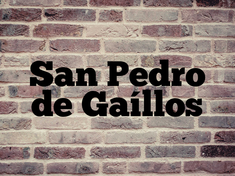 San Pedro de Gaíllos